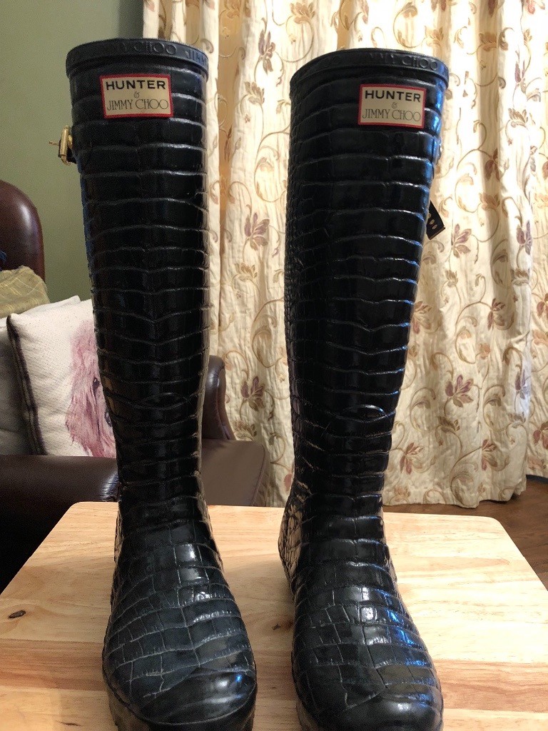 hunter and jimmy choo wellies